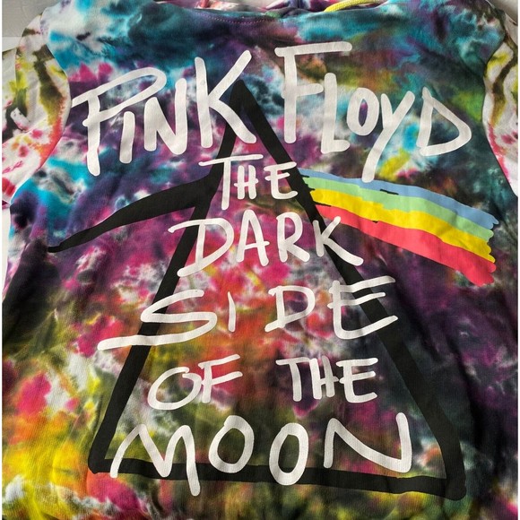 Pink Floyd Hoodie Mens Size Medium Multicolor Tie Dye Dark Side of the Moon NWT - Picture 2 of 14